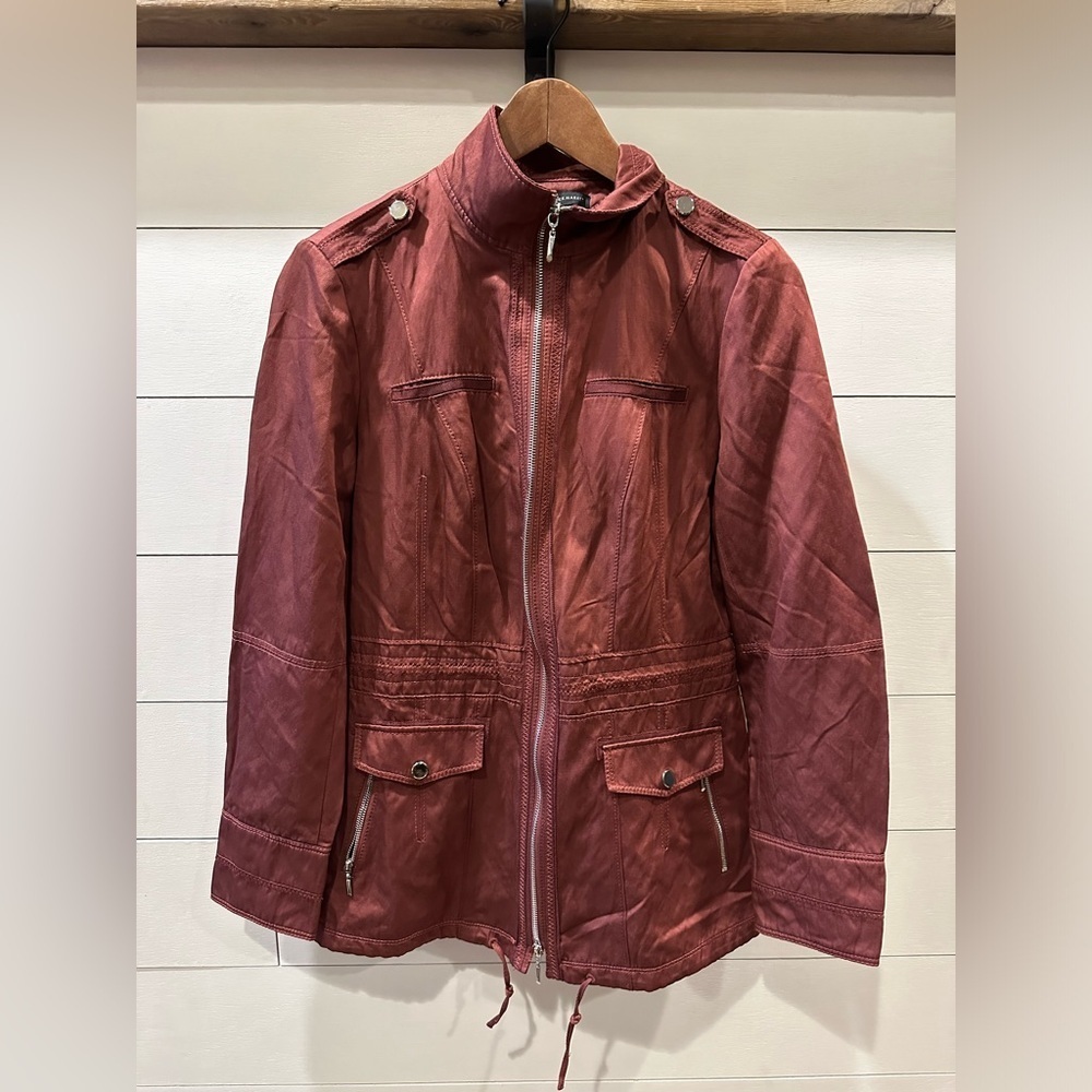 White House Black Market Mauve Utility Jacket- size 4